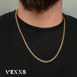 VEXXS Men's Gold Chain Flat Cut003