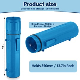 Zonon 4 Pcs Electrode Rod Storage Tube 14 Inch Airproof and Waterproof Welding Rod Holder for Canister(Blue)