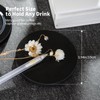 LiWiBet Black Marble Coasters for Drinks Set of 2, Stone