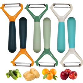 Trez Treamer Vegetable Peelers for Kitchen,6PCS Y Peelers Stainless Steel Potato Carrot Veggie Zucchini Cucumber Apple Peeler,Ultra-thin Peeling (6 Y Peelers)
