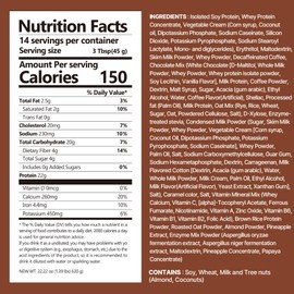 Flimeal Dolce Latte Protein Shake, 20g Protein, Low Sugar, Keto-Friendly Meal Replacement Shake, 22.22oz, 14 Servings, With Crunchy Protein Balls