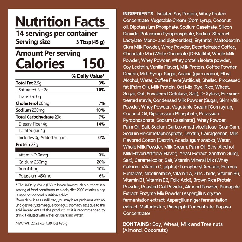 Flimeal Dolce Latte Protein Shake, 20g Protein, Low Sugar, Keto-Friendly
