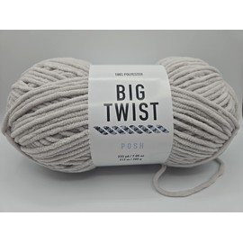 Big Twist POSH Yarn 100% Polyester Earl Grey Color Bulky Weight#5 7.05oz/223yds
