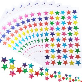 Reward Stickers Cute Glitter Stickers Foil Star Stickers Teacher Reward Stickers for Kids 6 Color Incentive Kids Toilet Training School Classroom Teacher Supplies Home Office DIY Decoration 1800