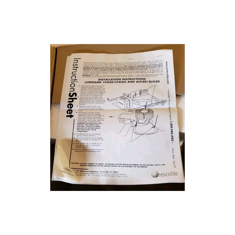 Prescolite HUBBELL Prescolite RECESSED FIXTURE LED 8LFLED5G435K