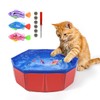 Esoes Cat Pool with 3pcs Robotic Fish, Funny LED Light