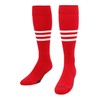 TCK Performance Baseball/Softball Socks (Scarlet/White, Small)