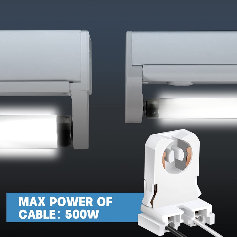 Zhengmy 100 Pack Non Shunted T8 Lamp Holder with Wires,