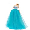 BJDBUS Blue Clothes Trailing Wedding Dress with Veil for 11.5