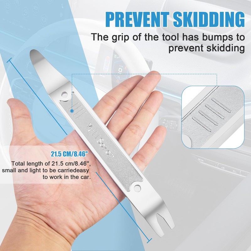 4140 Dual-purpose Steel Pry Bar, Multi-Function Trim Removal Tool for