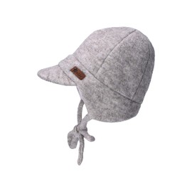 Sterntaler Boys' Peaked Cap Melange Hat, lightgrey