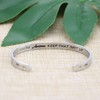 JoycuFF Funny Gift for Friend Encouragement Jewelry Mantra Cuff Bangle