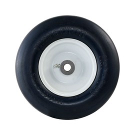 Marathon 11x4.00-5" Flat Free Lawnmower Tire on Wheel, 5" Centered Hub, 3/4" Bushings