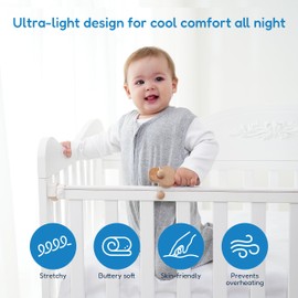 TotAha Sleep Sack 6-12 months, Buttery Soft Swaddle Transition Wearable Blanket Baby Sleeping Bag for Girl Boy,3 Pack 0.5 TOG