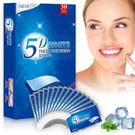Tiras Blanqueadoras de Dientes, Whitening Strips, Bandas Dentales Blanqueadoras, Blanqueador de Dientes, Cinta Blanqueadoras de Dientes, 15 Pares para Blanquear Dientes y Eliminar Manchas