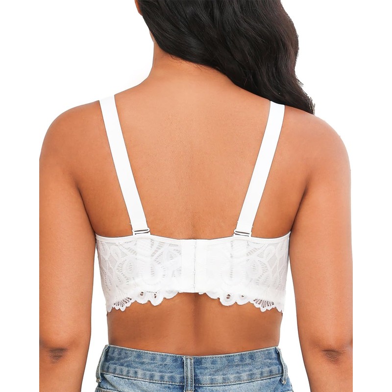 Svmer Push Up Lace Bra for Women Underwire Plus Size