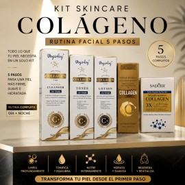 Kit Skincare Colágeno 5 Pasos Rutina Facial Anti Edad