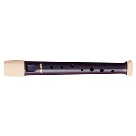 Aulos C-Garklein recorder Symphony 501S, flute (baroque fingering, complete with bag and fingering chart, synthetic resin, bent windway), dark brown