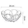 Excellent Houseware Fruit Basket, Decorative Fruit Bowl, Chrome, Diameter 26
