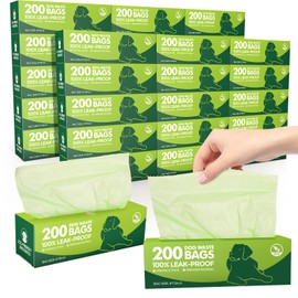Harloon 6000 Counts Dog Poop Waste Bags 30 Rolls 12 x 8 Inches Extra Thick Strong Leak PET Proof Bags Disposable Bulk Universal Doggy Roll Waste Box for Puppy Outdoor Walking Travel(Green)