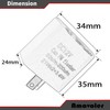 amavoler 12V 2Pin Flasher Relay Speed Adjustable Indicators LED Light