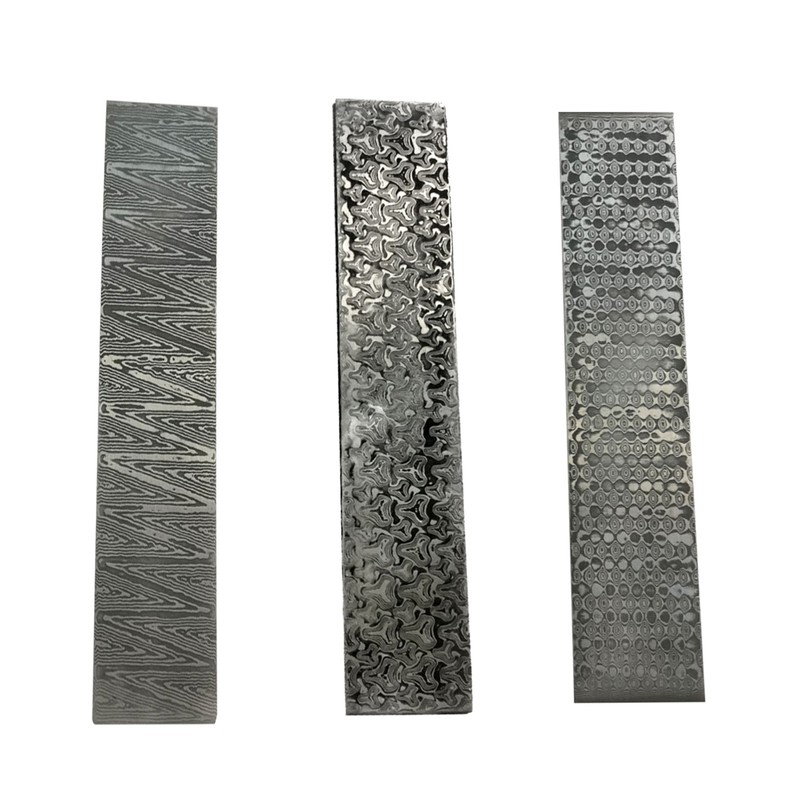 Damascus Steel Billet Patterned Steel Cutter Making Bar Embryo Forging