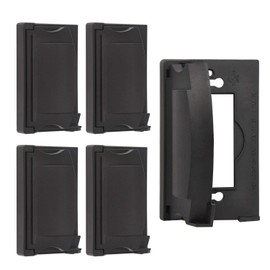 BESTTEN 5 Pack Outdoor Weatherproof Outlet Wallplate Cover for GFCI and Decorator Receptacle, Vertical/Horizontal Auto-Closing Lid, Black, H4.65" x W2.87" x D0.71"