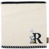 Tsujiseru Snoopy Mini Towel 25cm Initial R Embroidered White