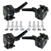 BLCCLOY 4 Sets Black 2020 Aluminum Extrusion Pivot Hinge Swivel