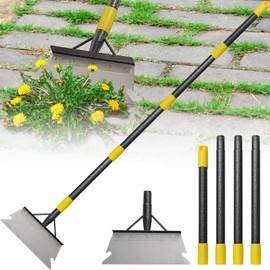 Garden Shovel, Weeding Tool, Multifunctional Garden Cleaning Shovels, 72 Inch Floor Scraper Long Handle, Heavy Duty Metal Flat Spade Shovel for Lawn Edging, Crack Weeder, Ice Chopper, Snow Shovel