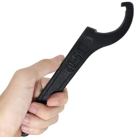 Auvotuis C Hook Spanner Wrench, Black Adjustment Hook Wrench Tool Carbon Steel Spanner Wrench Collet Chuck for 55-62mm Round Nut