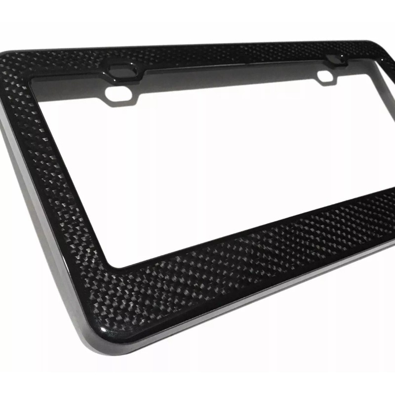 BLVD Universal Real Carbon Fiber License Plate Holder Frame For