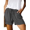 Wielsscca Womens Drawstring Shorts Trendy Summer Elastic Waist Cute Casual