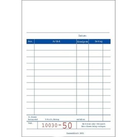 Avery Zweckform Receipt Book with Additional Sheets Black 1st & 2nd Bedr, fortl. num, 100X160 MM, 2x50Bl.