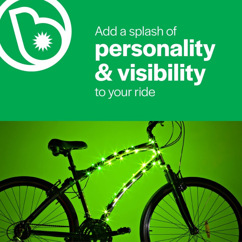 Brightz CosmicBrightz LED Bicycle Frame Light, Green