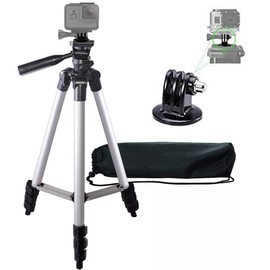 Acuvar 50" Aluminum Camera Tripod Stand for All Action Cameras with Built-in Bubble Level Indicator for All Action Cameras, Tripod Mount Lightweight,Portable Stand for Travel & Outdoor Photography