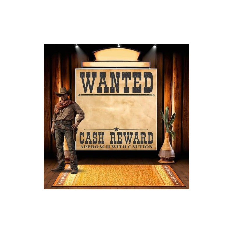 Fun Express Wanted Backdrop Banner - Party Decor - 2