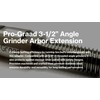Pro-Graad 3-1/2" Stainless Angle Grinder Arbor Extension, 1-1/2” Thread Length,
