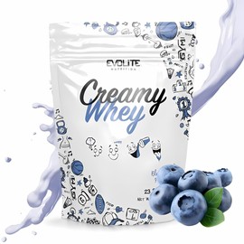Evolite Whey Protein Pulver 700 g - Molke Protein Powder Whey mit Buttermilch - 21 g Protein pro Portion - 23 Portionen - Molkenprotein-Konzentrat - Ideal zum Muskelaufbau und erhalt - Blueberry