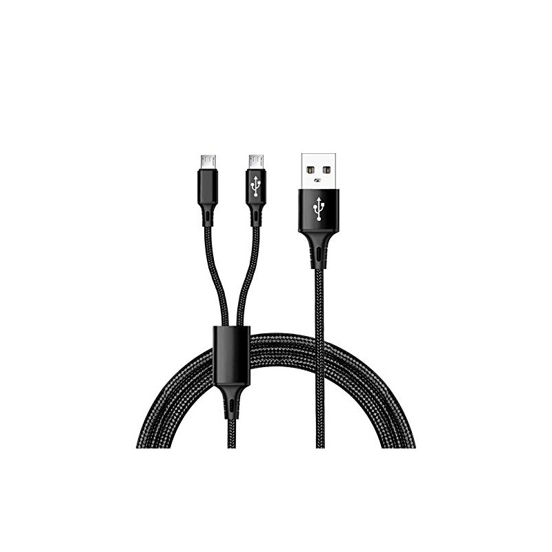 iFlash 6 feet Dual MicroUSB Splitter Charge Cable - Power