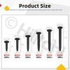 Hilitchi 1200PCS 6 Sizes Black Carbon Steel Non-Slip Shoe Nails