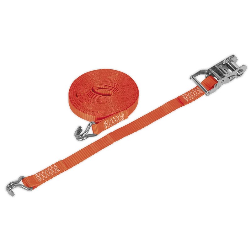 Sealey Td1510J Ratchet Tie Down 25Mm X 10Mtr Polyester Webbing