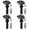 BDFHYK Ignition Coil Pack UF540 and Iridium Spark Plugs 90083