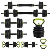 4-in-1 Adjustable Dumbbell Set 66Lbs, Home Gym Weights Set Converts