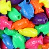 BeadTin Neon Bright Multi 24mm Fish Pony Beads (24pcs)