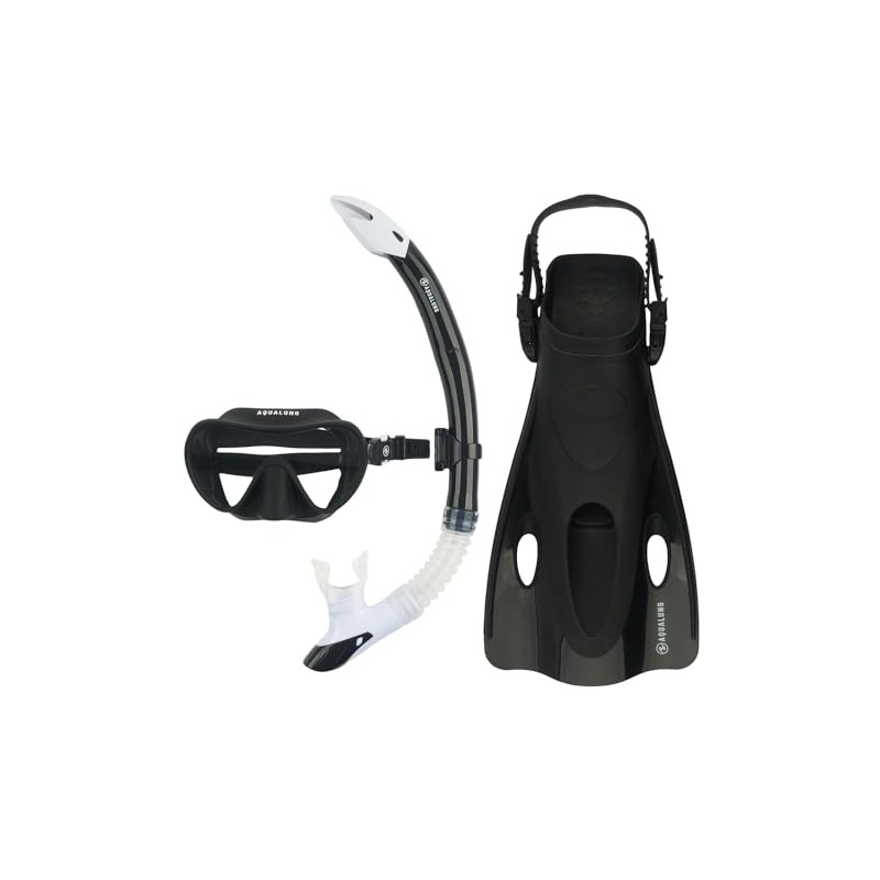 Aqualung Nabul Snorkeling Set, Black, Small