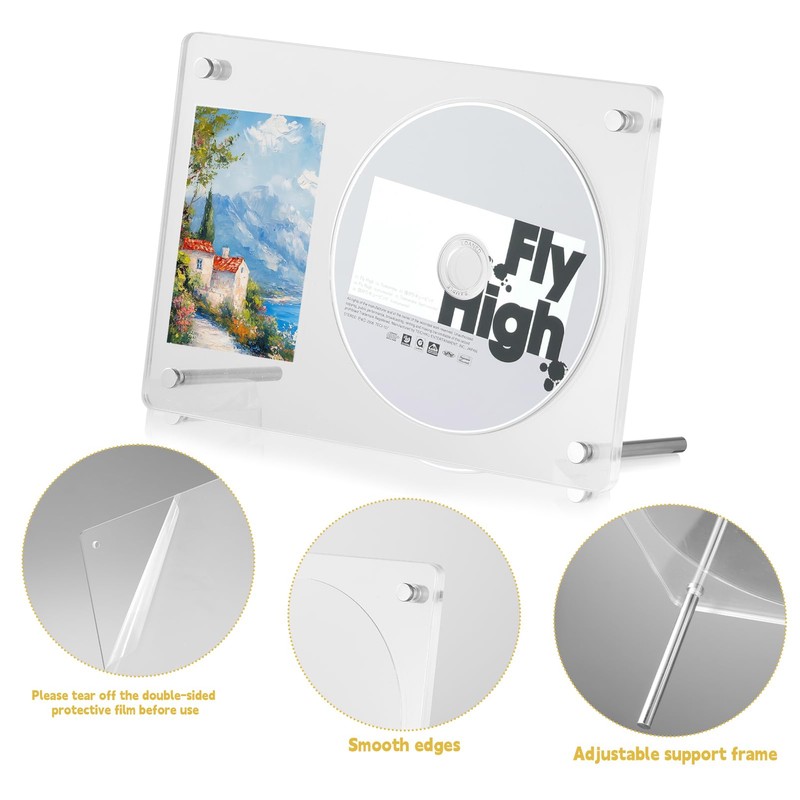 CD Frame Display Case 21*14.5cm Solid Acrylic CD Double Display