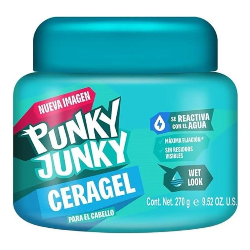 Cera Gel Cabello Punky Junky Efecto Húmedo 270g