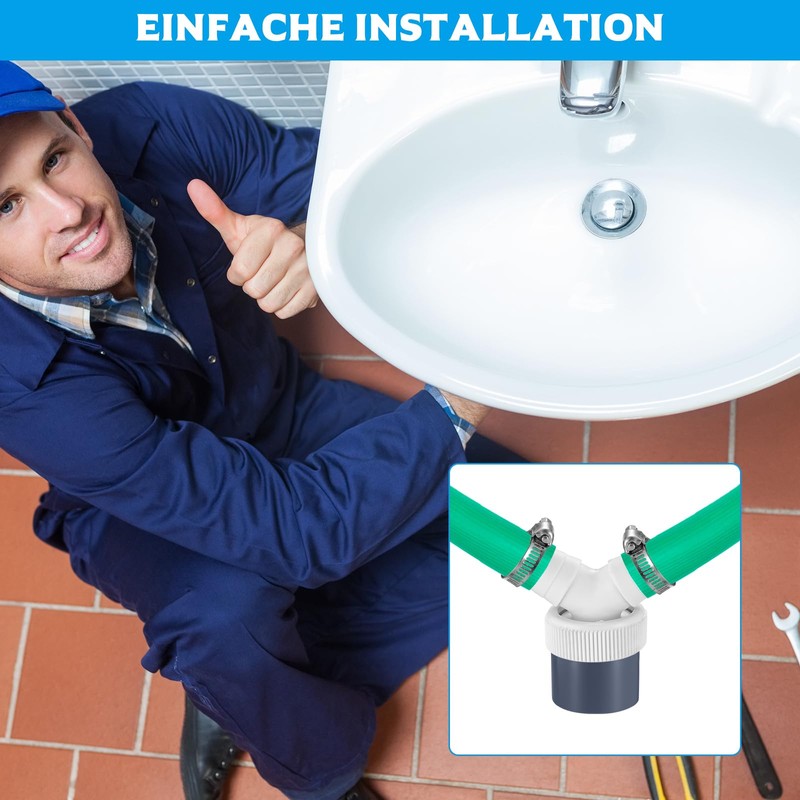 Washing Machine Drain Adapter, Double Connection Drain Adapter for Dishwasher