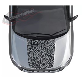 ANYStickerYouWant Leopard Print Blackout Hood Vinyl Decal Fits Jeep Compass 2017-2024